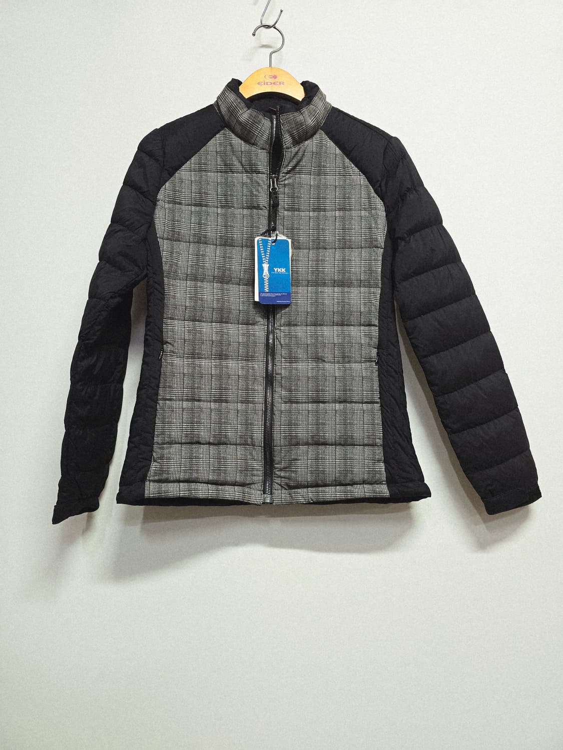 새상품 렉스필 체크 믹스 구스다운 패딩 상품이미지1