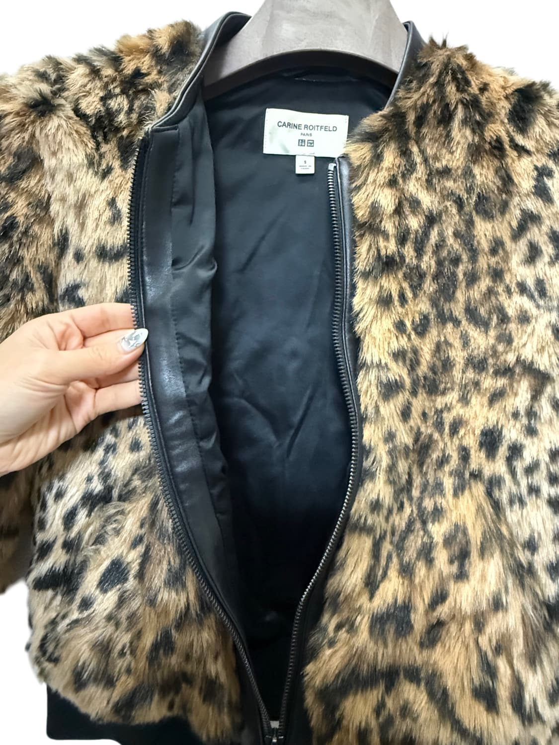 UniqloX CARINE ROITFELD 갸루 호피 퍼자켓 상품이미지4