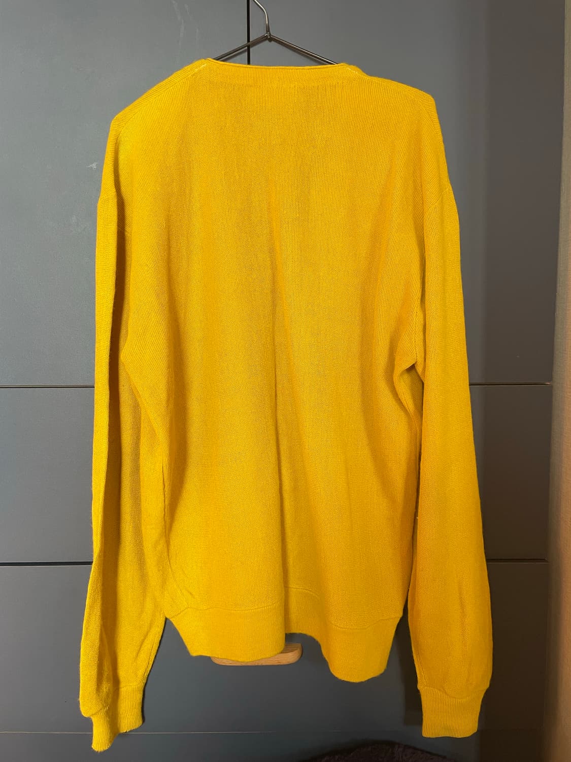 Lacoste 80s 프랑스메이드 옐로우 가디건 상품이미지4