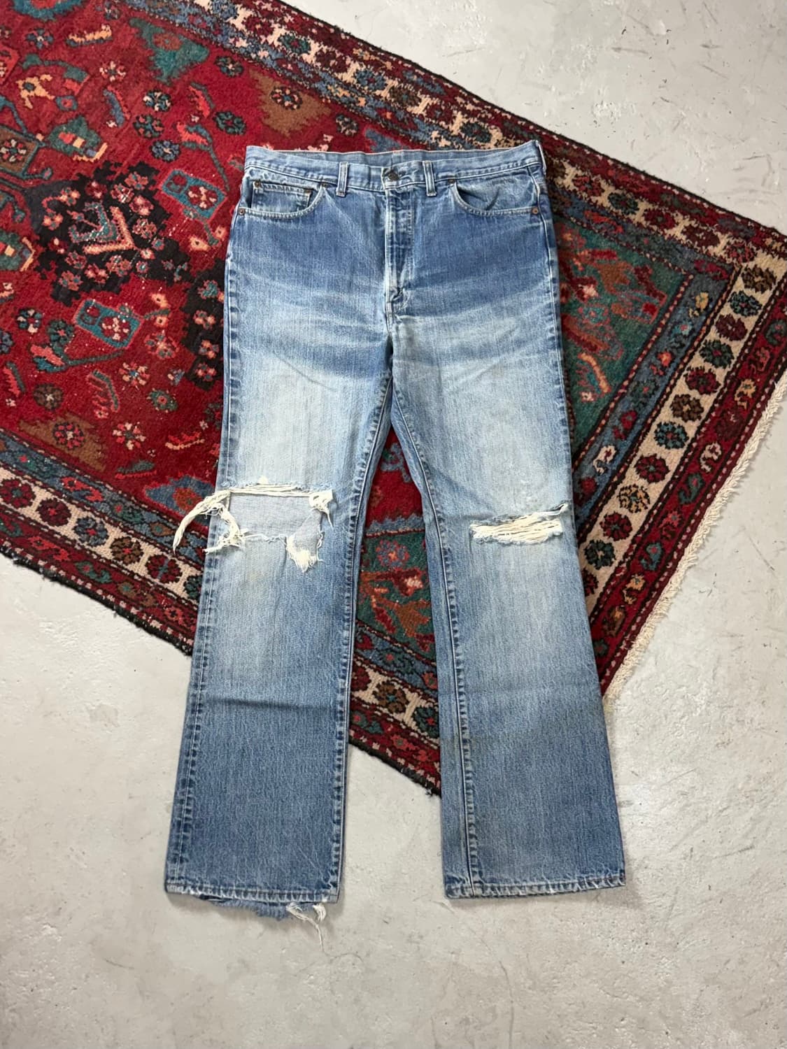 80's USA 빈티지 리바이스 517 오렌지탭 체인스티치 상품이미지1