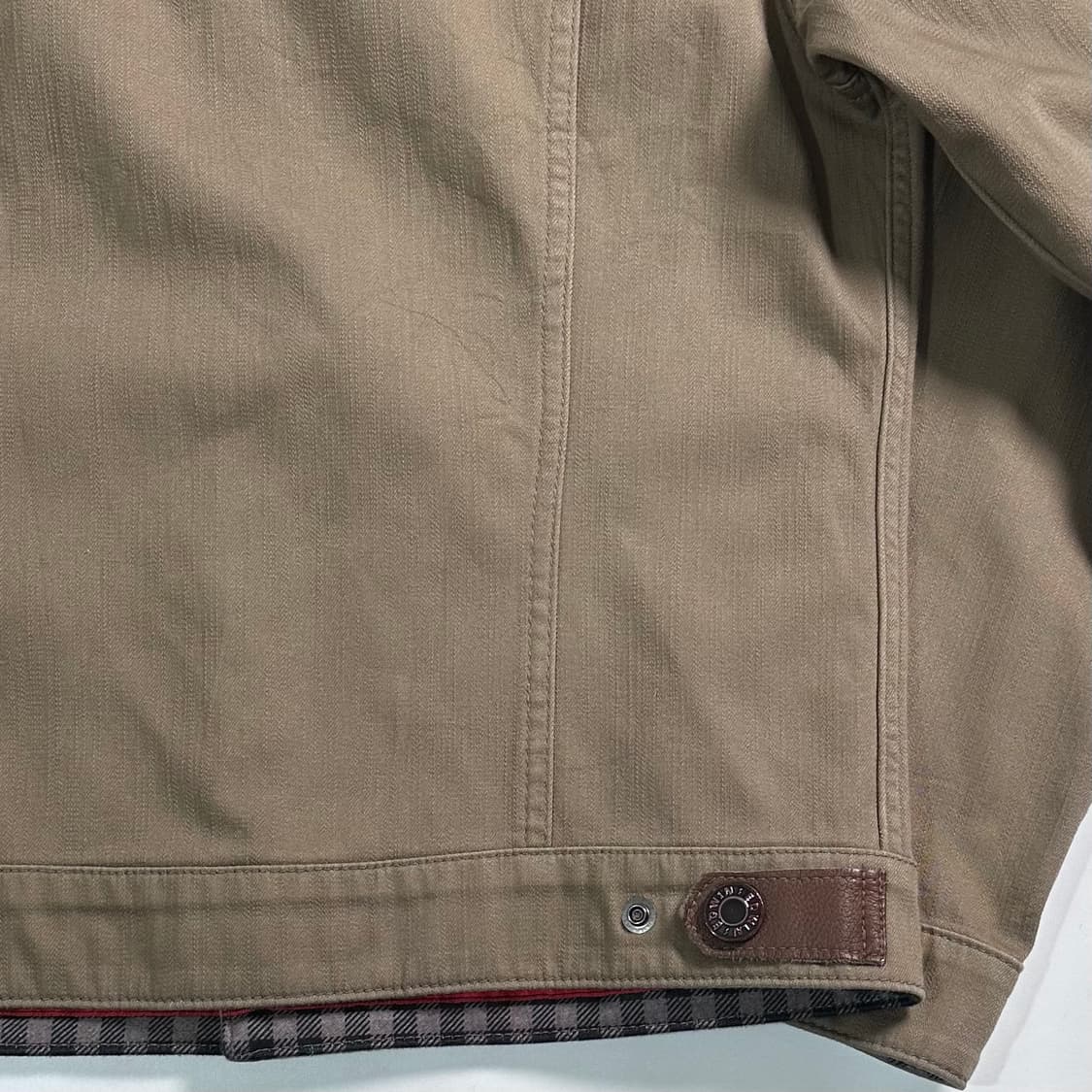 에드윈 레더 디테일 베이지 트러커 자켓 상품이미지7