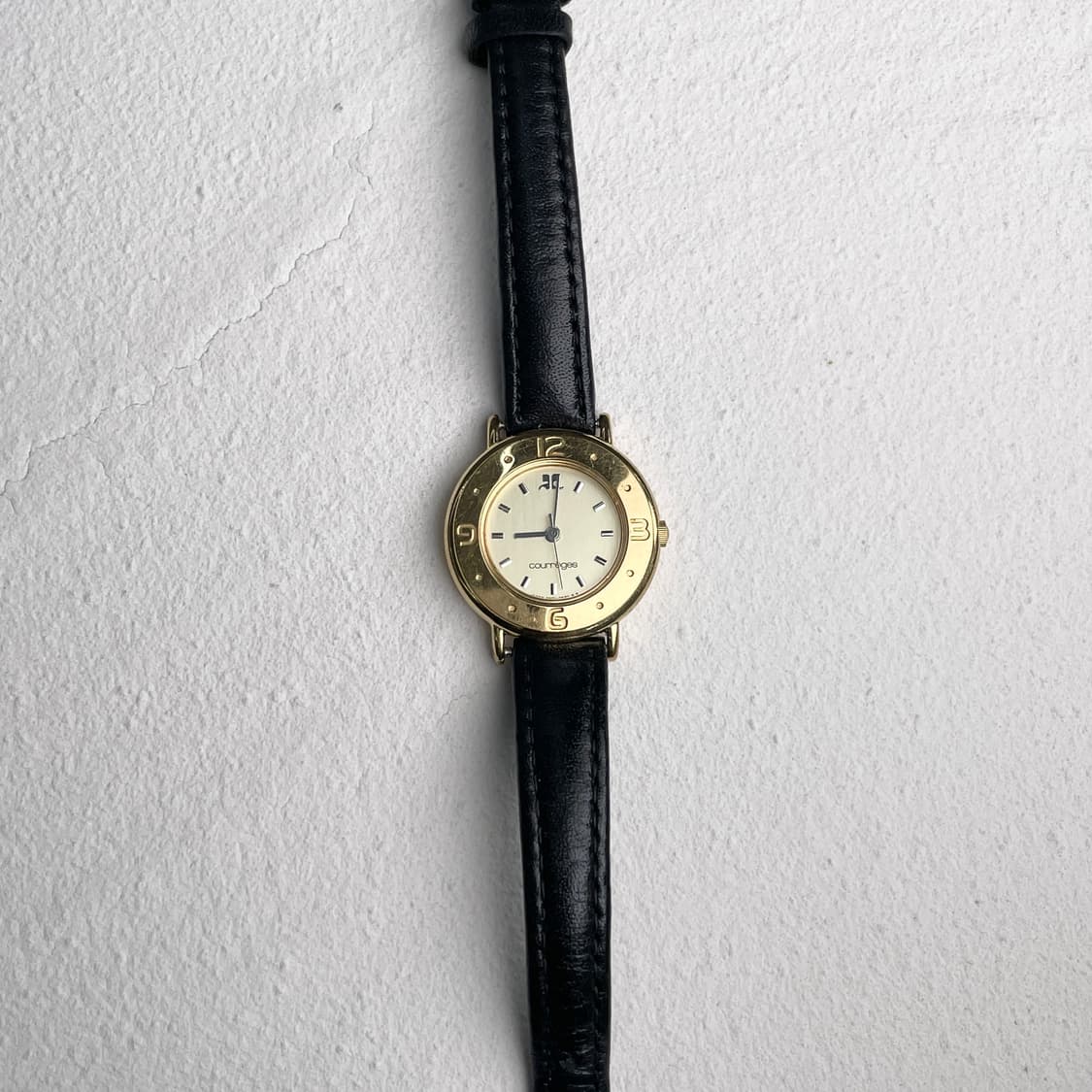 (희귀)꾸레쥬 로고 가죽 시계/y2k 모리걸 /courreges 시계 상품이미지4