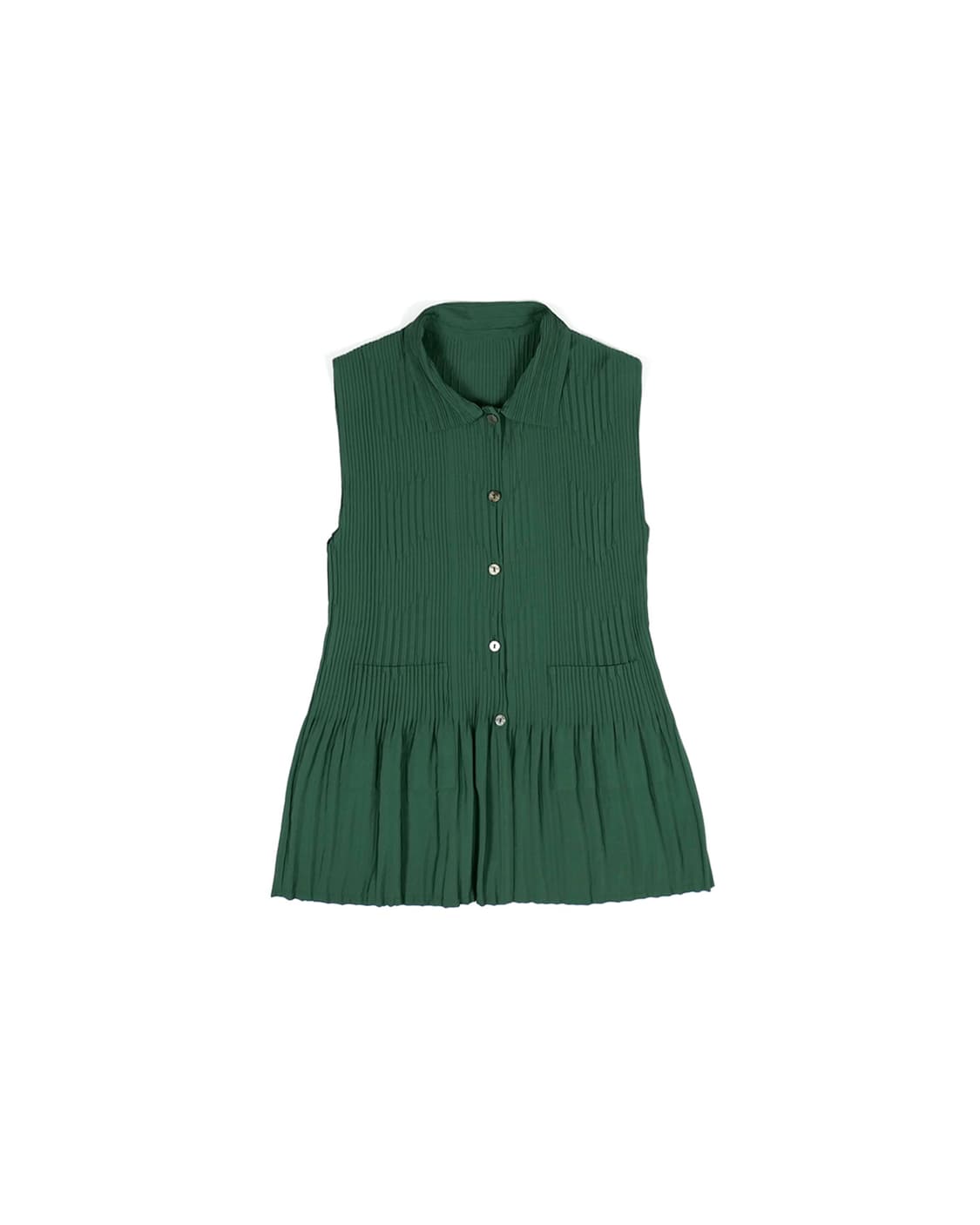pleated sleeveless shirt dress 상품이미지2
