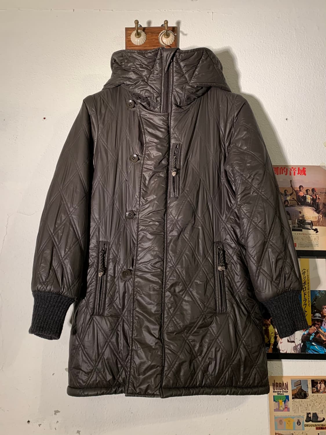 45rpm 보아 사선버튼 다운 퀼팅 패딩 상품이미지7
