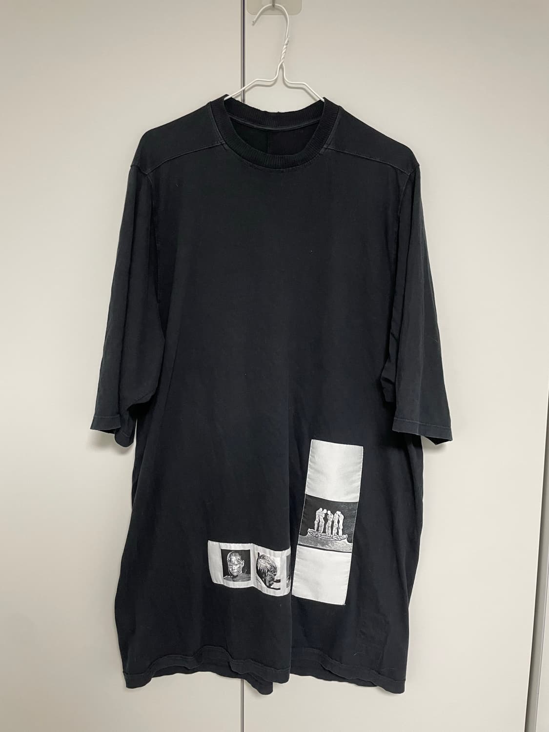 릭오웬스 16ss 패치 점보 티셔츠 상품이미지1