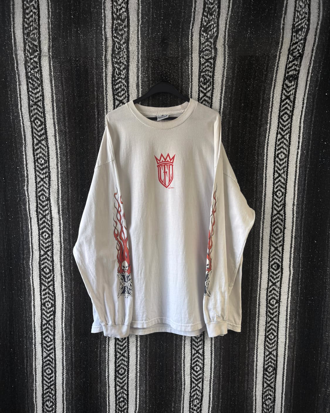 00s West Coast Choppers 플레임 스컬 롱슬리브 상품이미지4