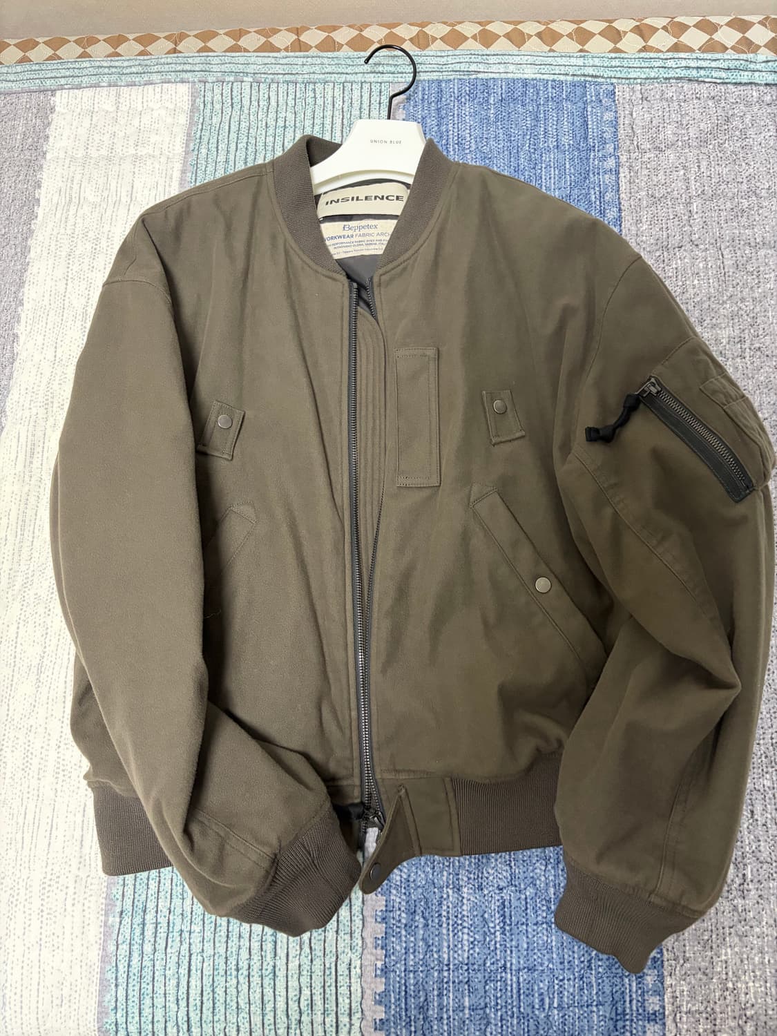 워시드 몰스킨 MA-1 KHAKI GREY 상품이미지3