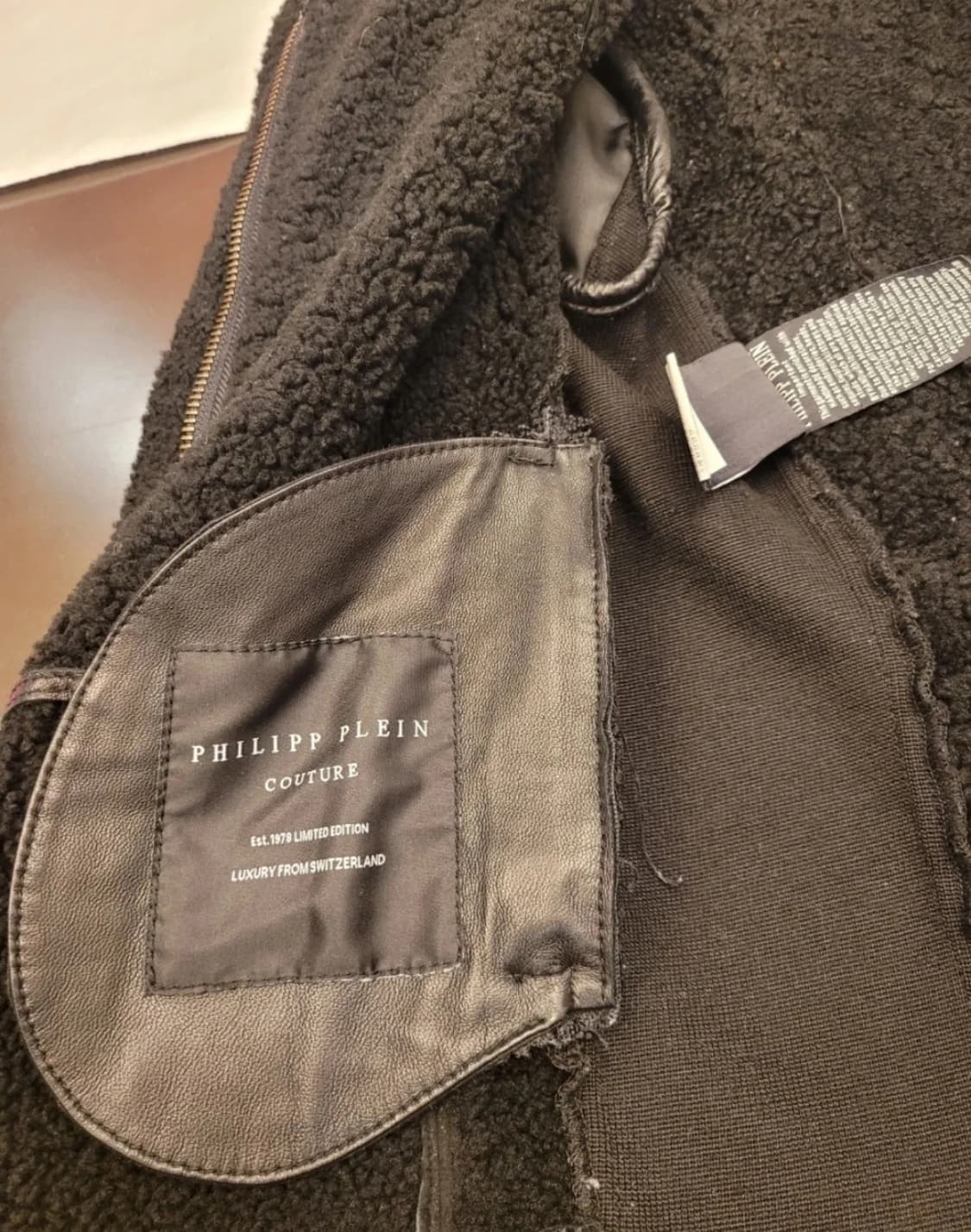 Philipp plein 필립플레인 스컬 블랙 무스탕 자켓 s 상품이미지5