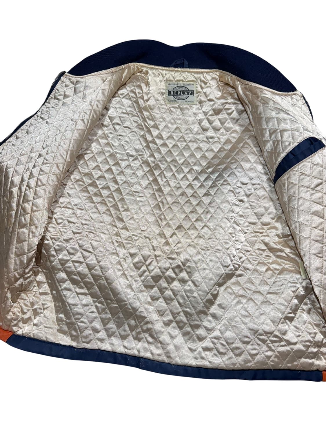 Replay 리플레이 빈티지 레더 나일론 바시티 자켓 상품이미지4