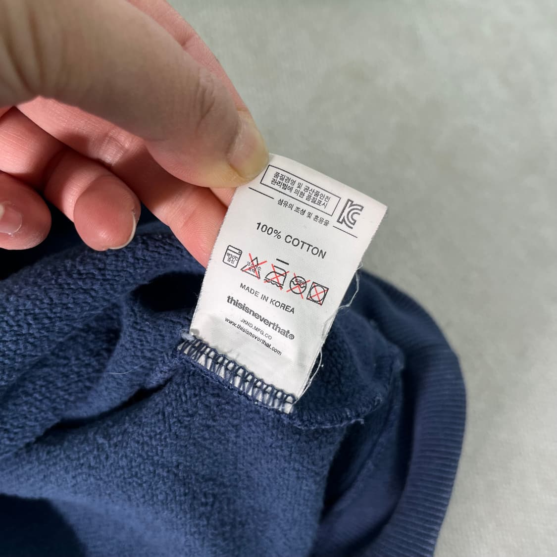 100 디스이즈네버댓 빅로고 맨투맨 상품이미지4