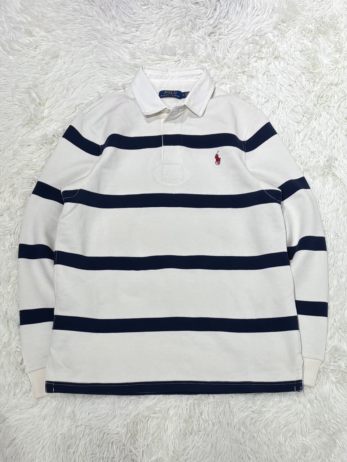 폴로랄프로렌 qr 레드포니 스트라이프 럭비티 상품이미지3