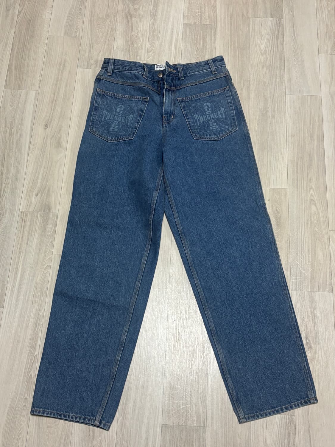 Alfred Iron Cross 데님 팬츠 인디고 상품이미지3