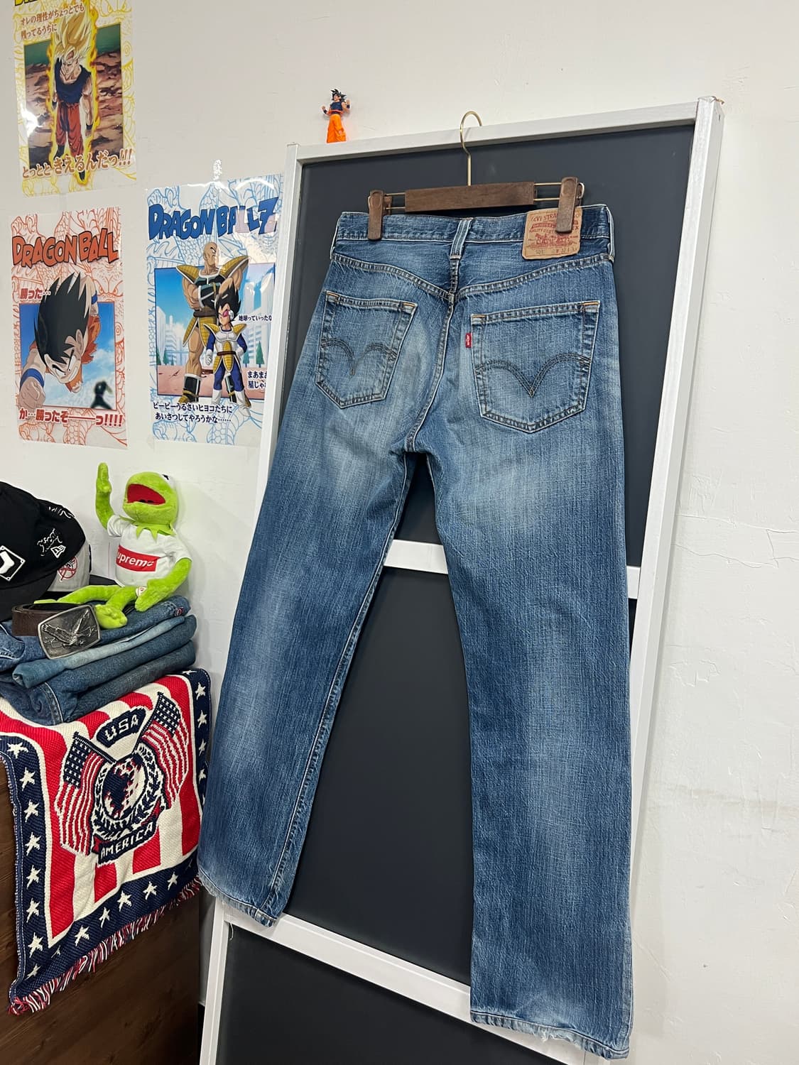 Levis 리바이스 501 버튼플라이 스트레이트 데님 팬츠 상품이미지1