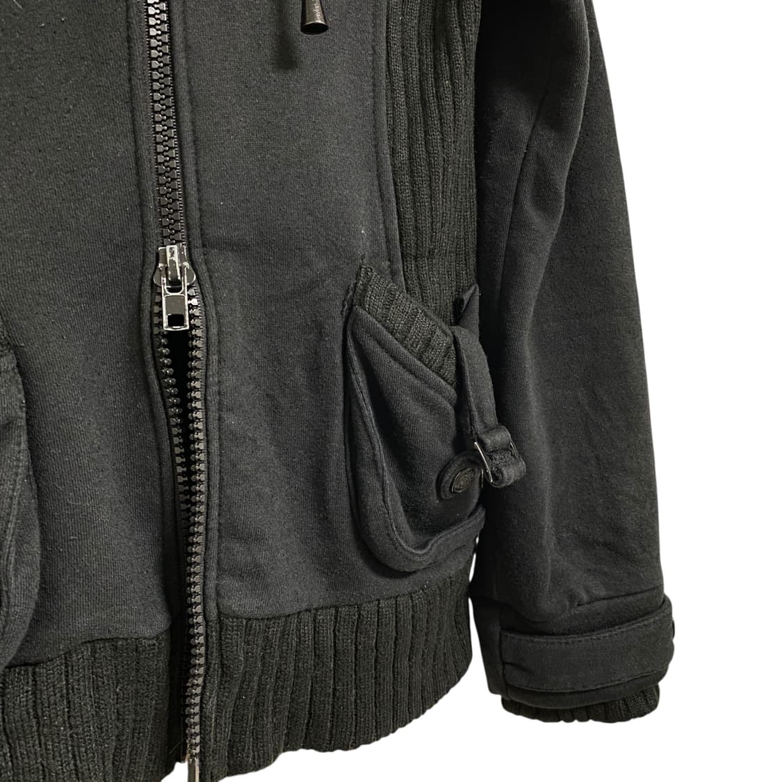 Black 2way hood zipup 상품이미지3