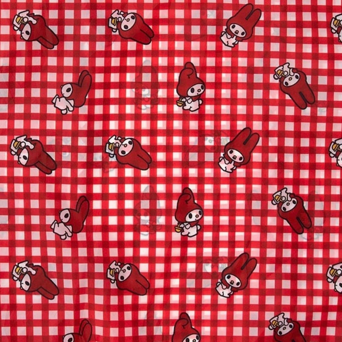 마이멜로디 그리운 레드체크 마스코트 인 에코백 상품이미지3