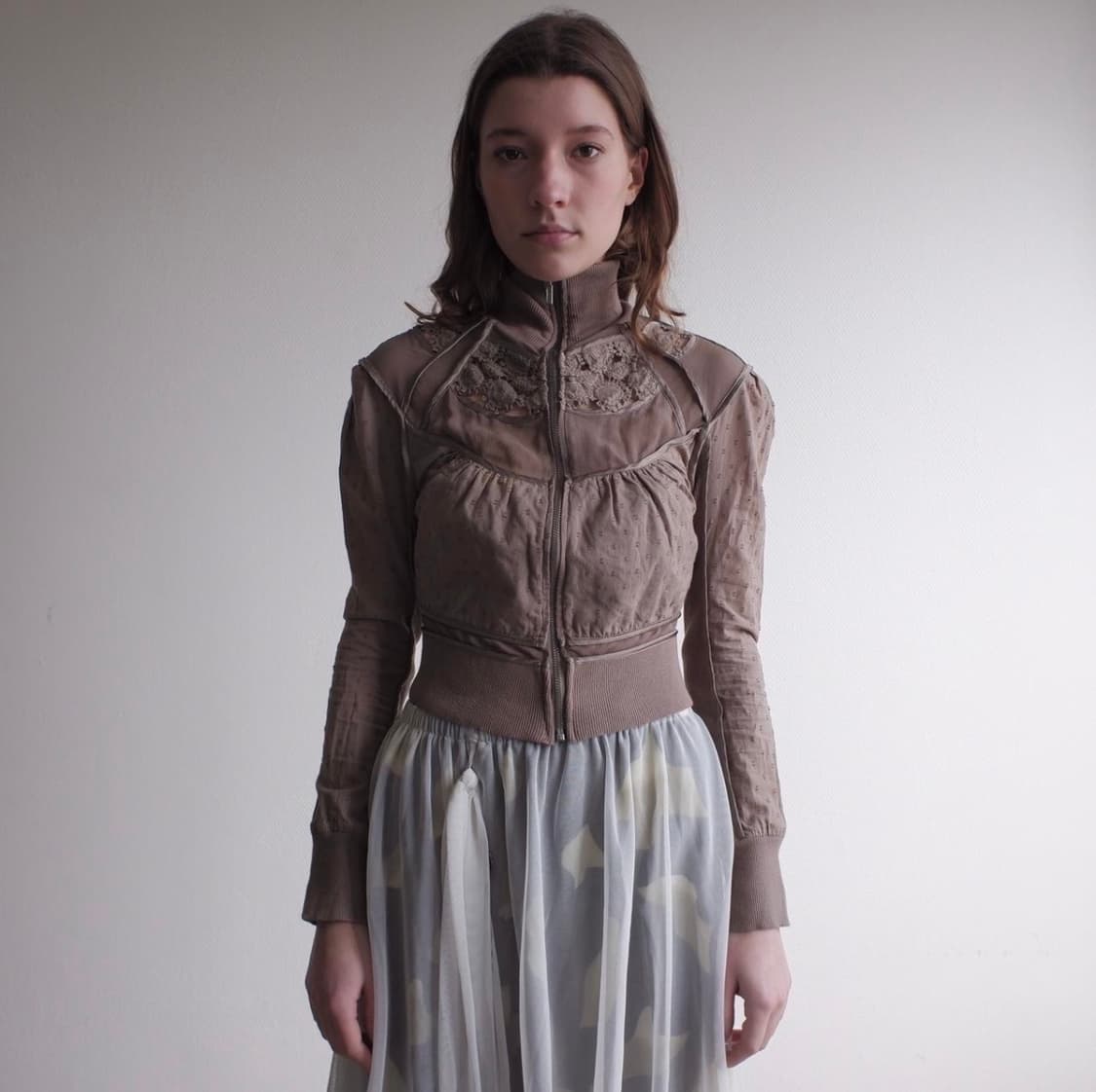 빈티지 레이스 저지 집업 상품이미지2