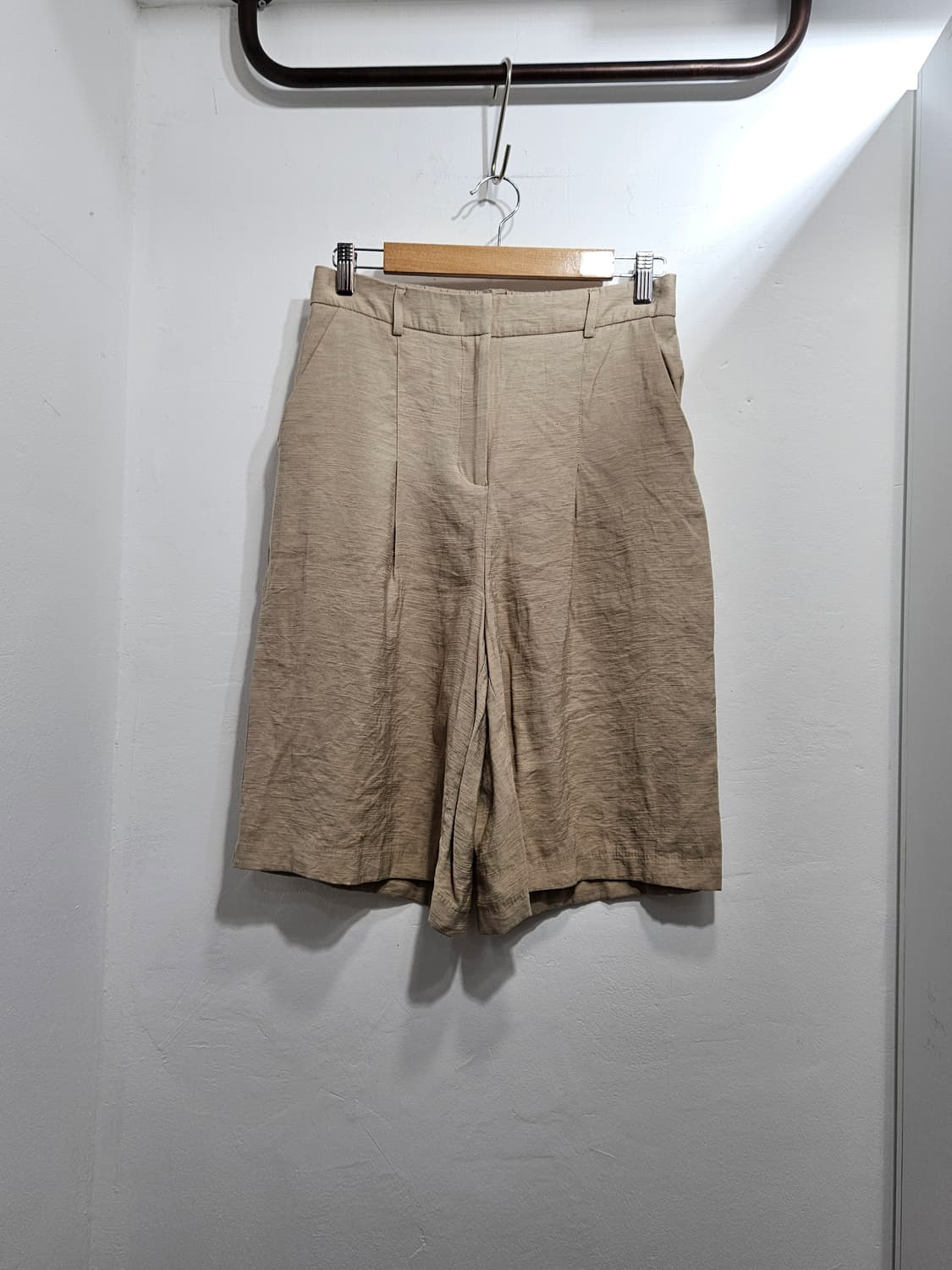 로우엔 아마혼방 와이드 반바지 상품이미지1