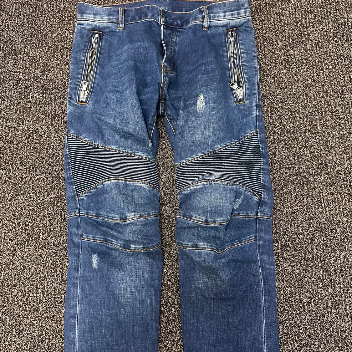 발망 워싱 바이커 데님 청바지 팬츠 상품이미지2