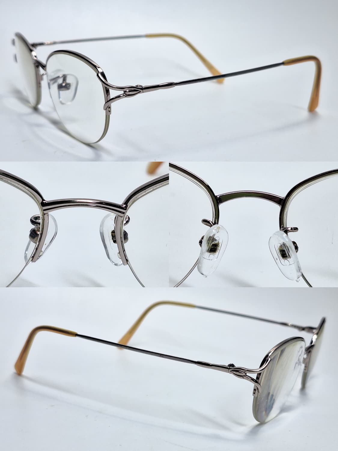 90s 일본 빈티지 ONLYFLEX OF-1004 반무테 안경테 초경량  상품이미지5