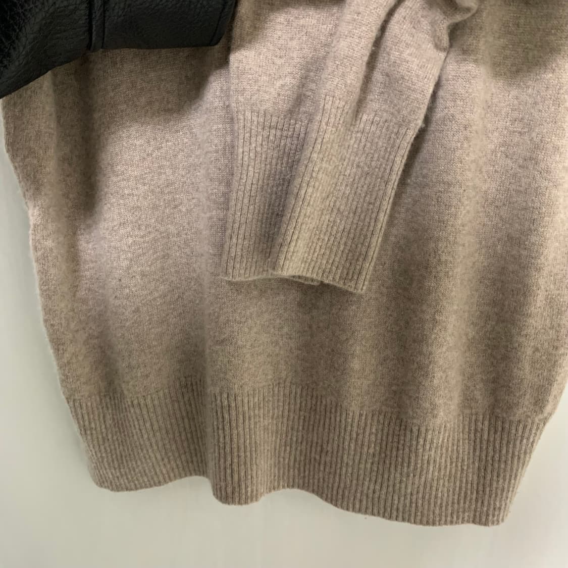 빈티지 캐시미어 100 핑크 베이지 터틀넥 니트 스웨터 상품이미지5