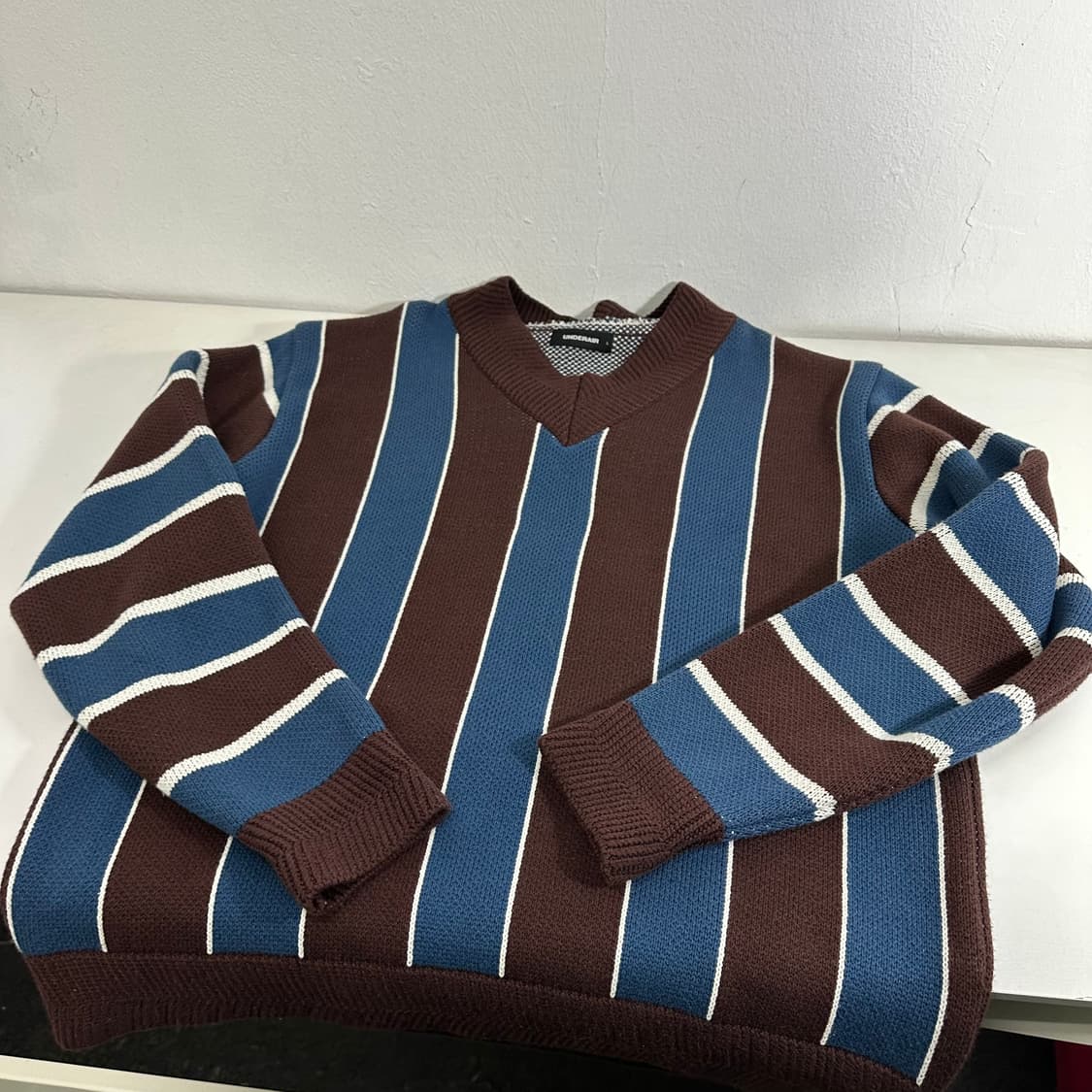 L 언더에어 루즈오버핏 헤비면니트 브이넥니트 상품이미지3