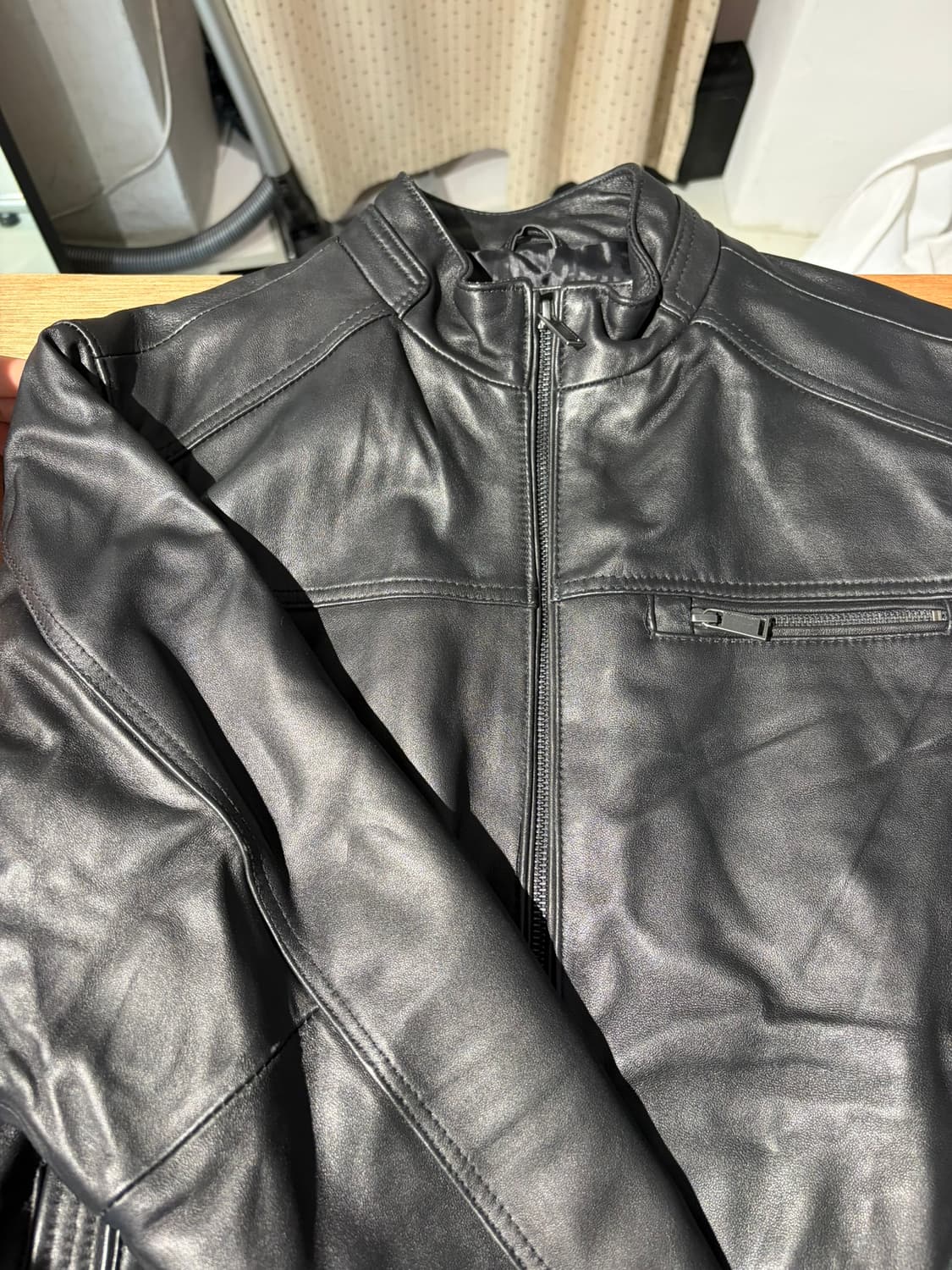 Boston Harbor 싱글 레더 자켓 상품이미지7