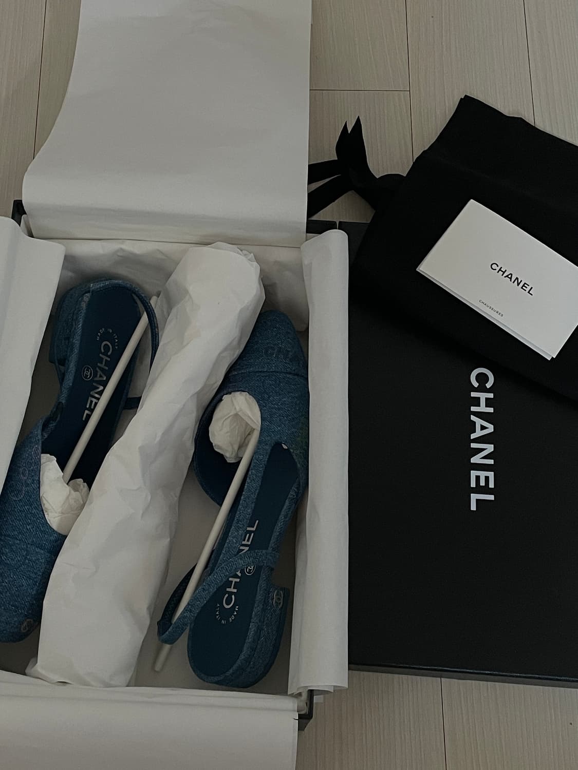 샤넬 데님 슬링백 플랫 36사이즈 상품이미지8