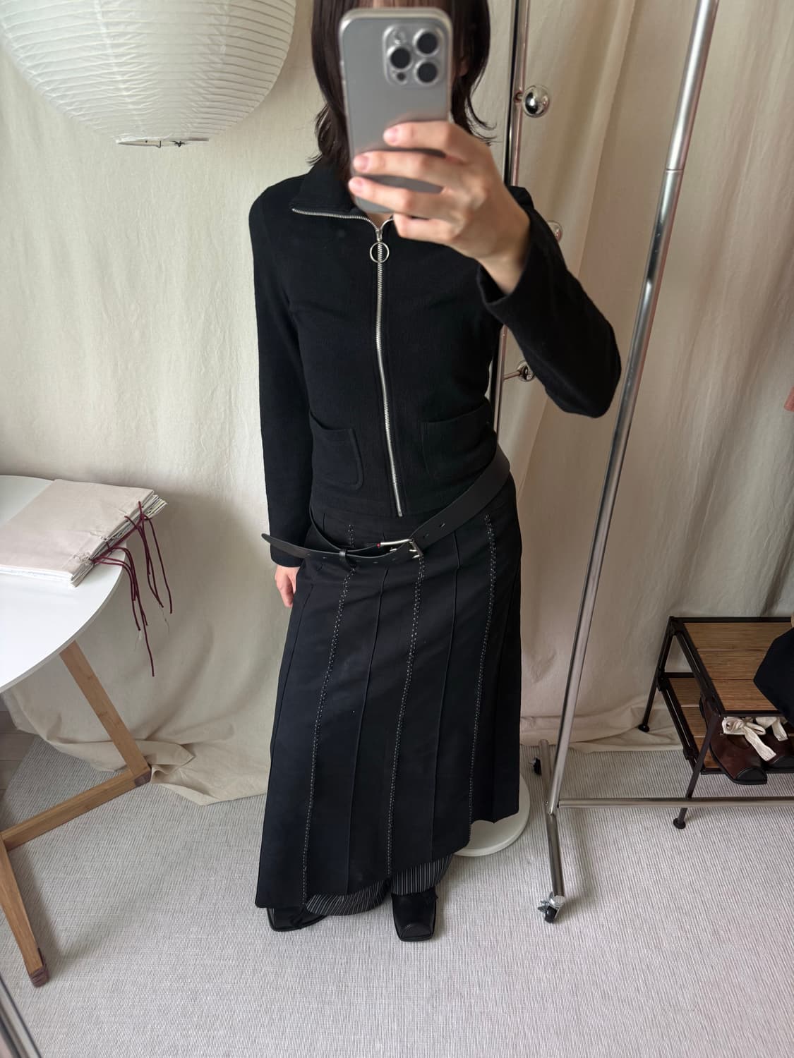 CECIO Stitch Long Skirt 상품이미지3