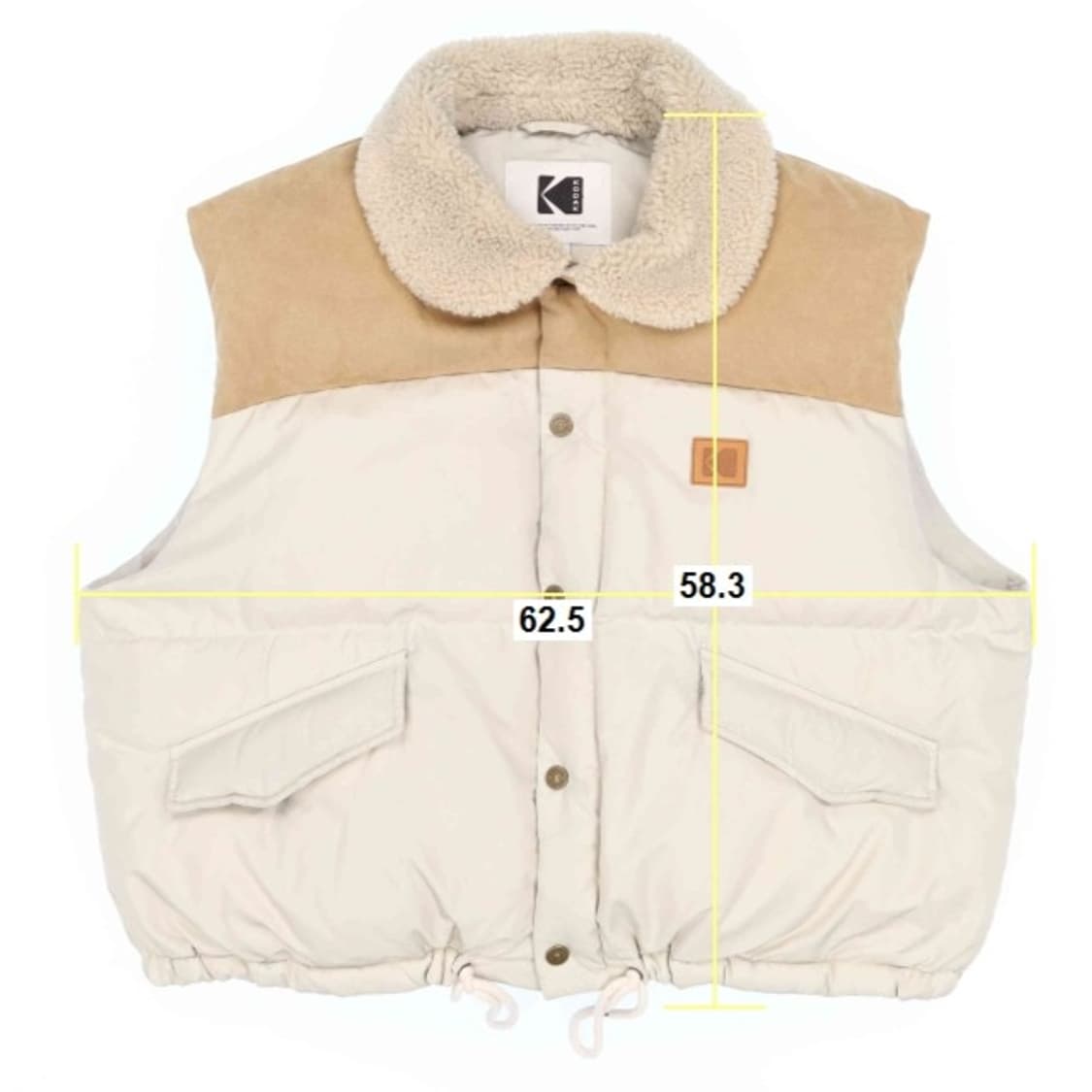 [XS] 신형 코닥 브라우니 크롭 덕다운 패딩 조끼 N7091 상품이미지9