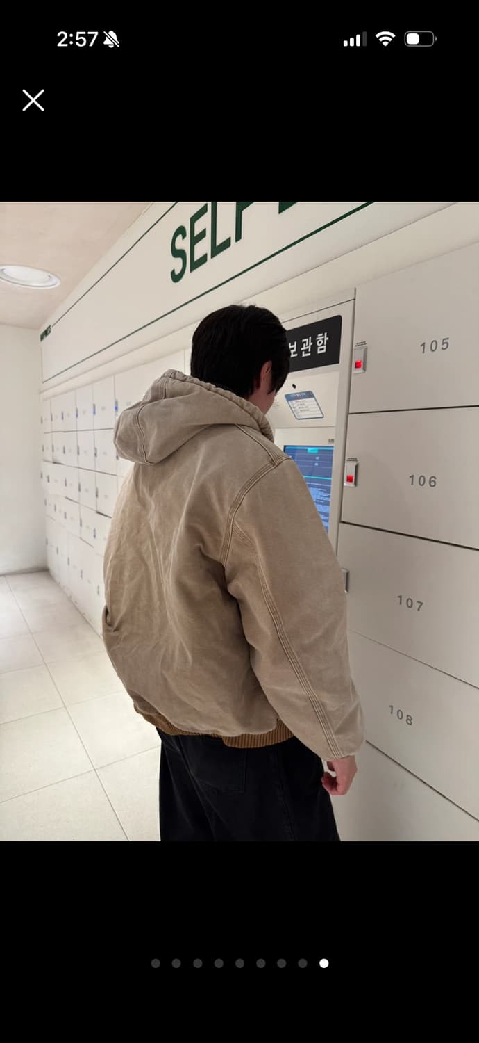 [XL] 칼하트 J130 BRN 액티브 자켓 (착샷O) 상품이미지9