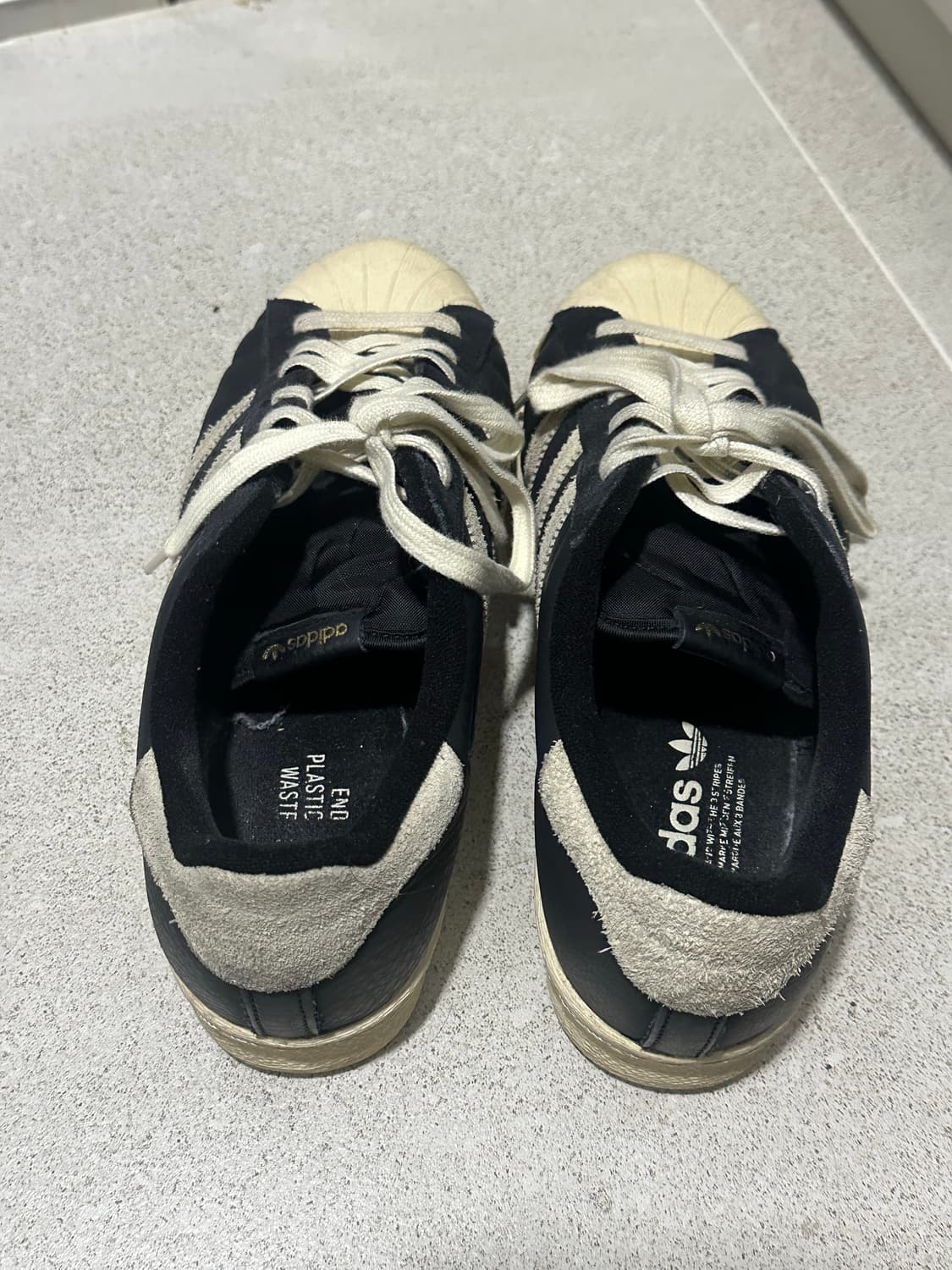 아디다스 빈티지 슈퍼스타 82 - 블랙:크림 상품이미지3