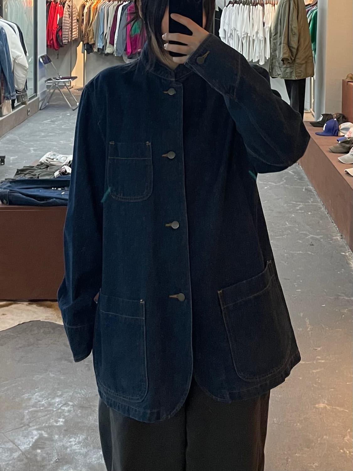 에디바우어 재팬 메이드 데님 초어 코트 워크 자켓 H2141 상품이미지1