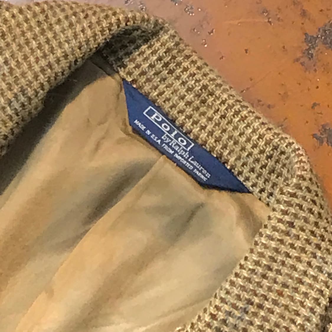 80s USA 폴로랄프로렌 투버튼 발리콘 트위드 울 자켓 남성 105 상품이미지4