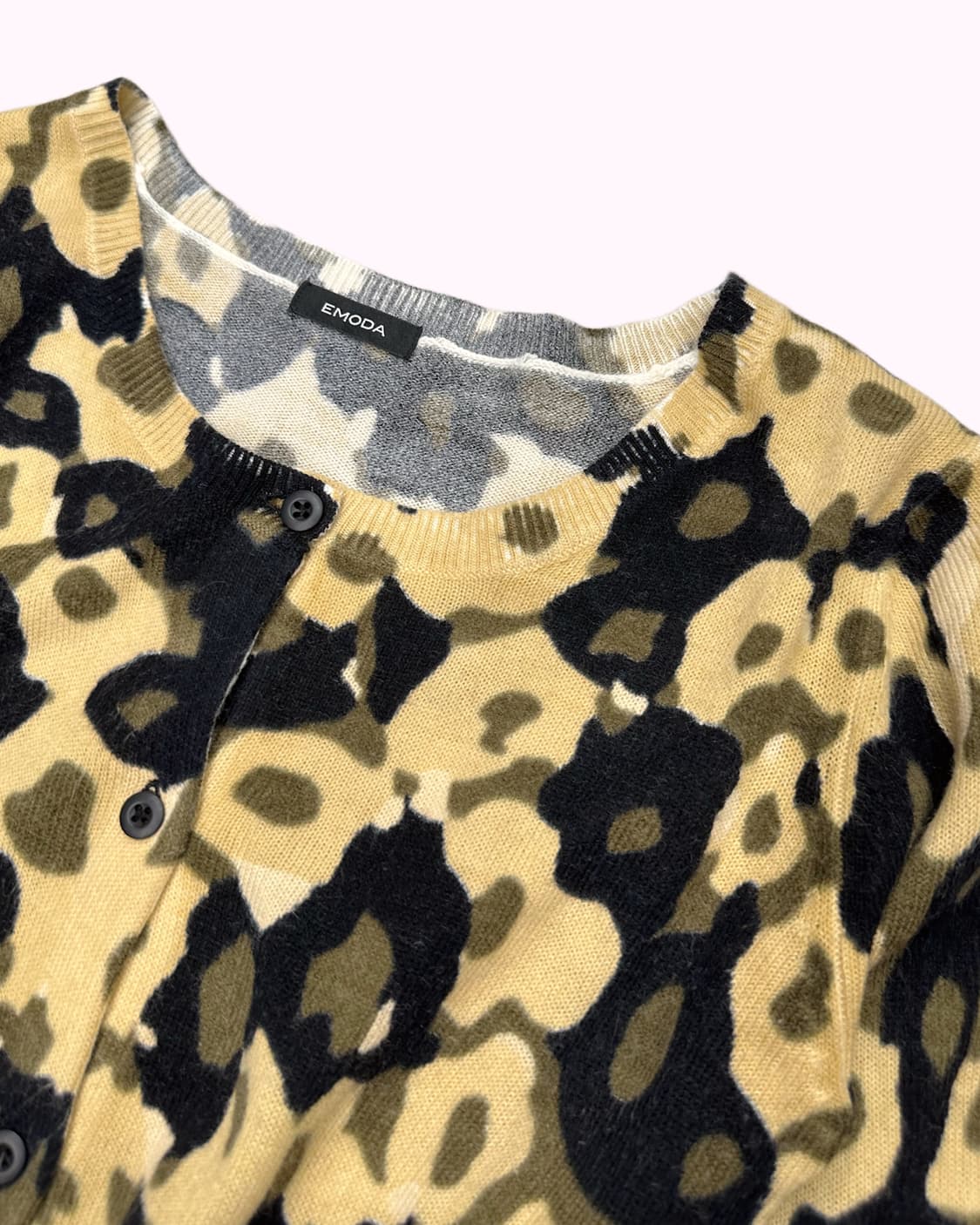 yellow pattern knit cardigan 상품이미지3