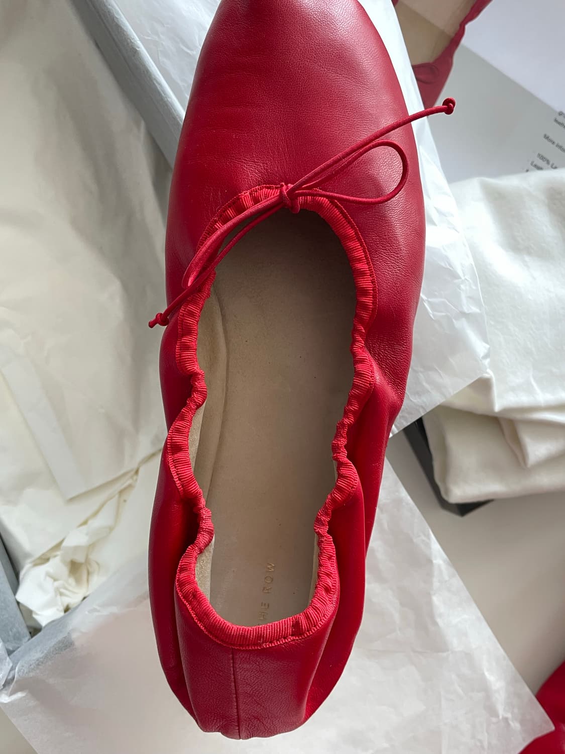 더로우 레드 발레리나 플랫 슈즈 39사이즈 제니 신발 상품이미지6
