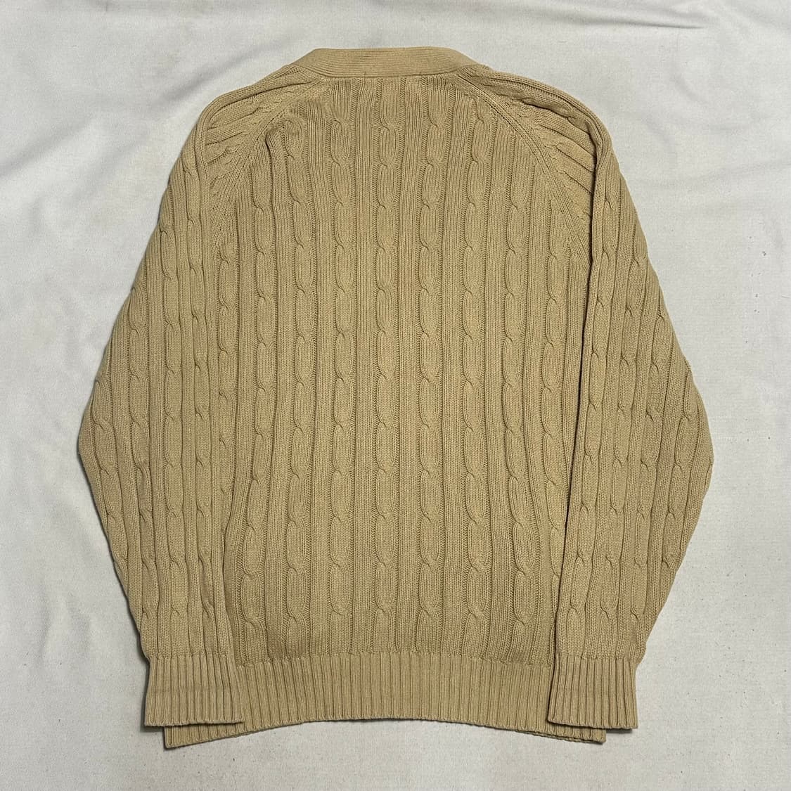 XL 폴로랄프로렌 베이지 케이블 브이넥 가디건 상품이미지3