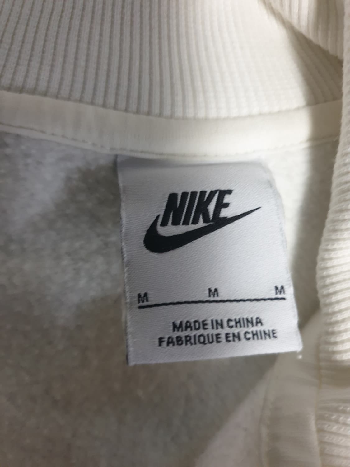 나이키 NSW 피닉스 플리스 하프집업 크롭 기모맨투맨 크림 (M) 상품이미지3