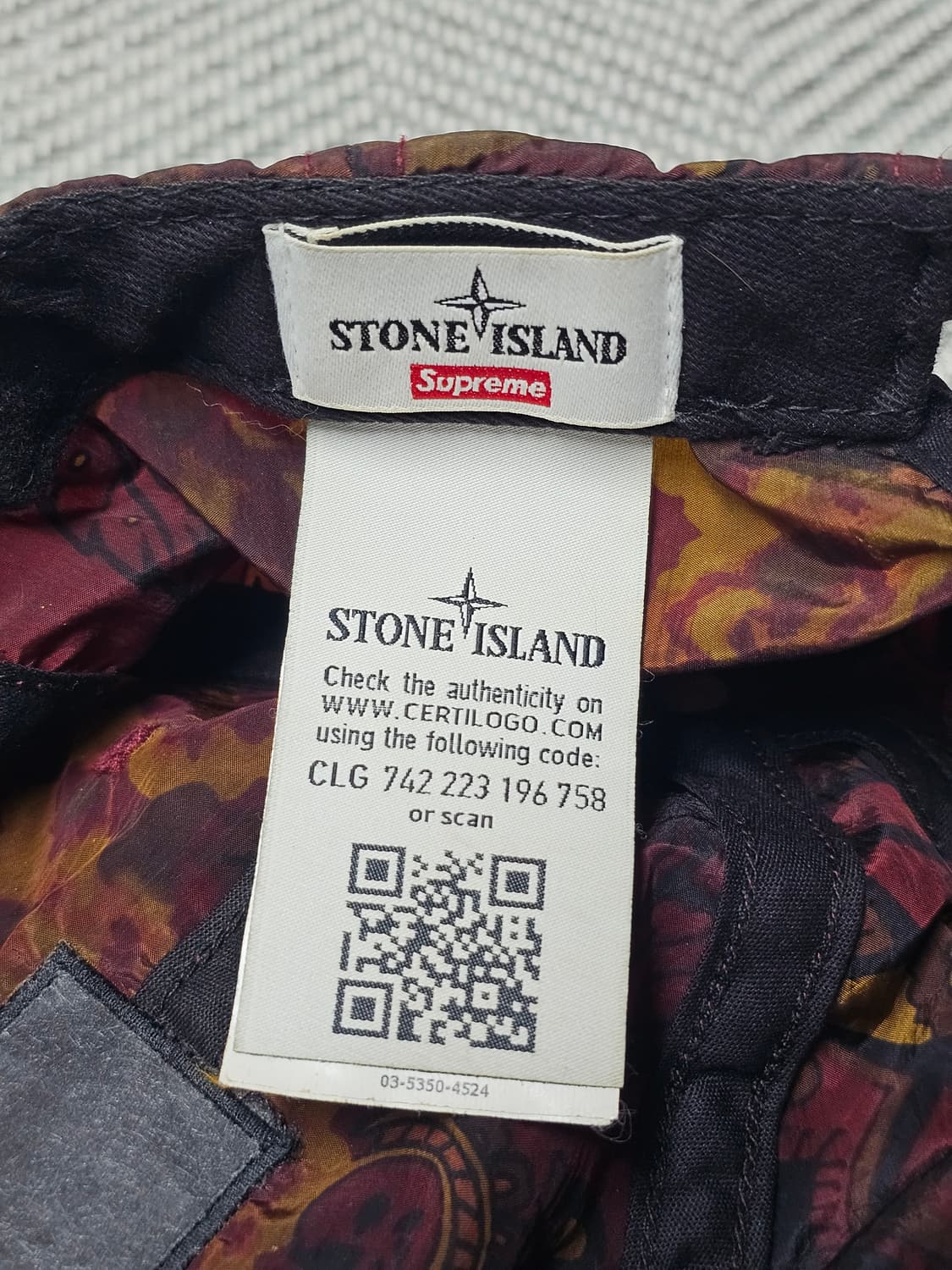 슈프림 X 스톤아일랜드 페이즐리 캡 상품이미지6