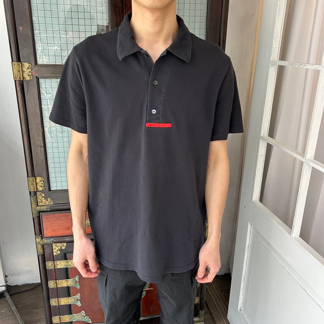 프라다 스포츠 버튼업 폴로 셔츠 상품이미지1