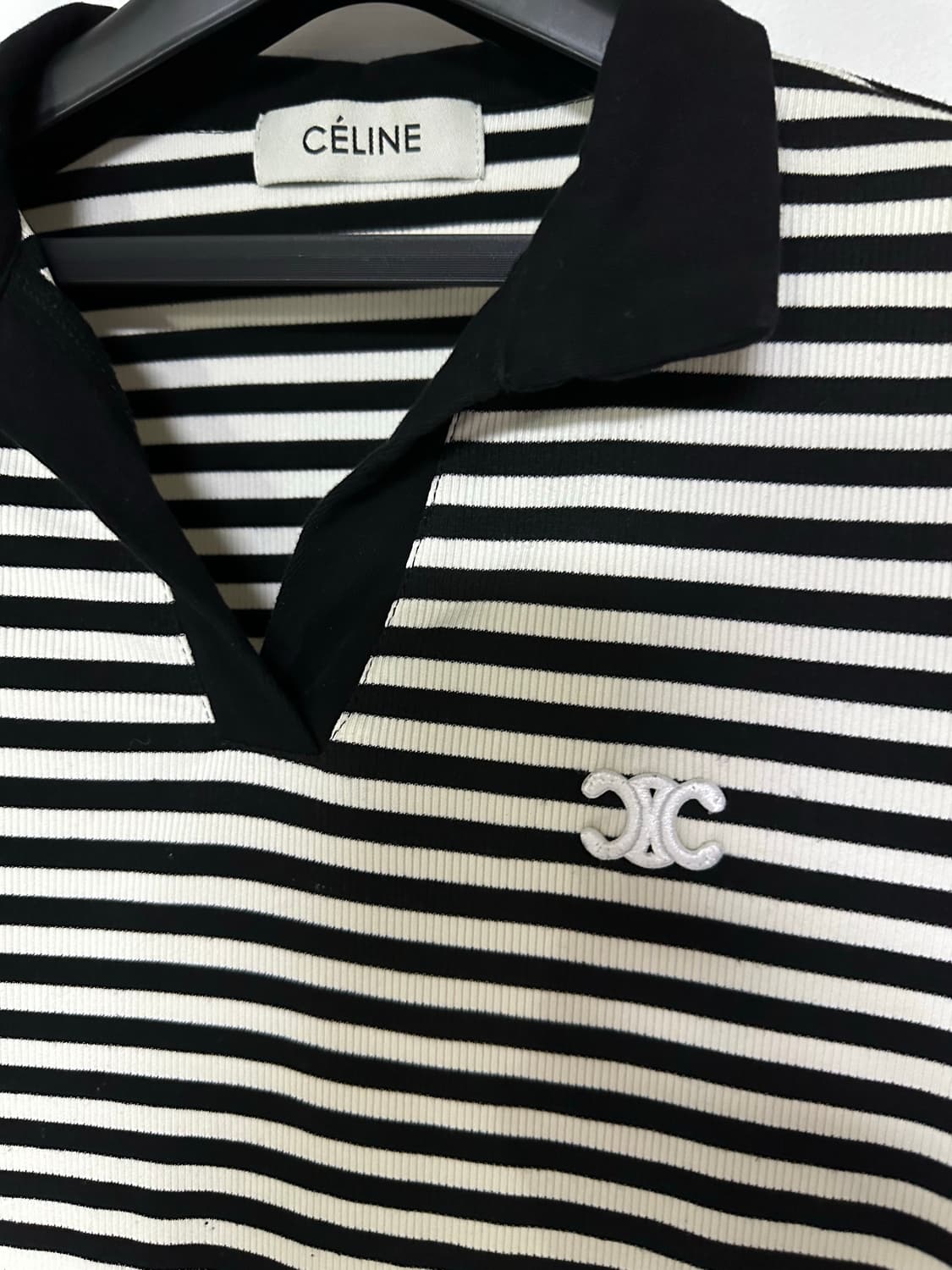 셀린느 스트라이프 반팔 카라티 상품이미지2