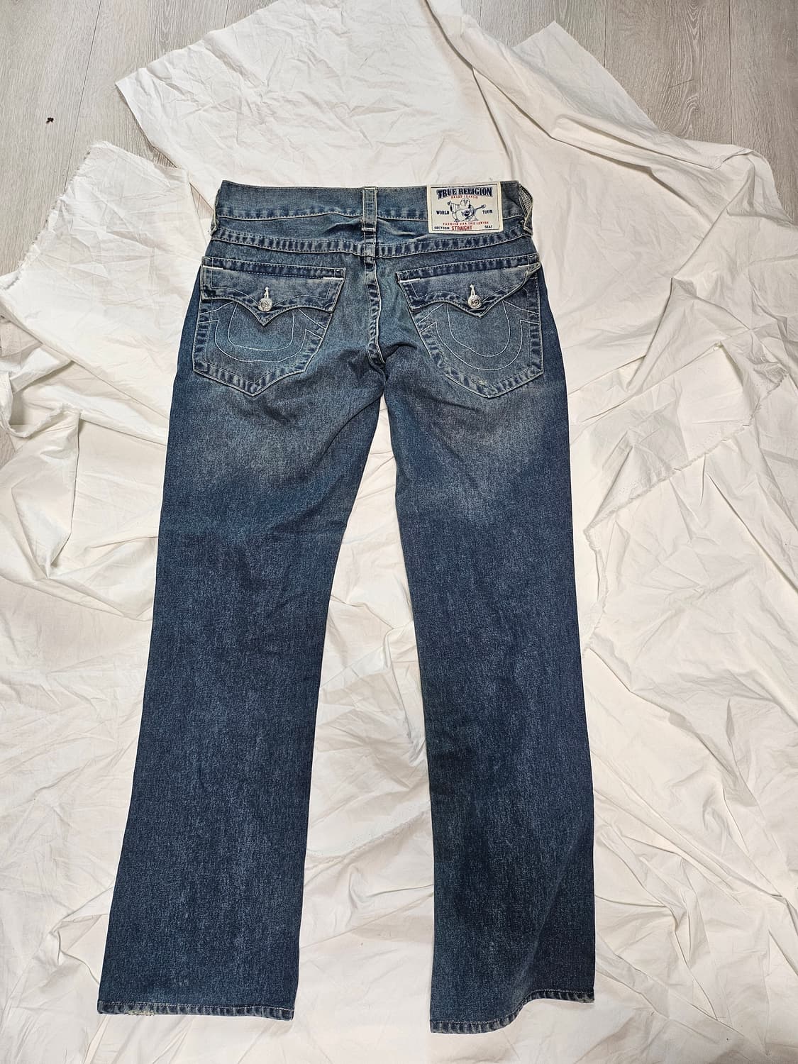 트루릴리전 스트레이트핏 중청 워싱 데님 진 30 상품이미지2