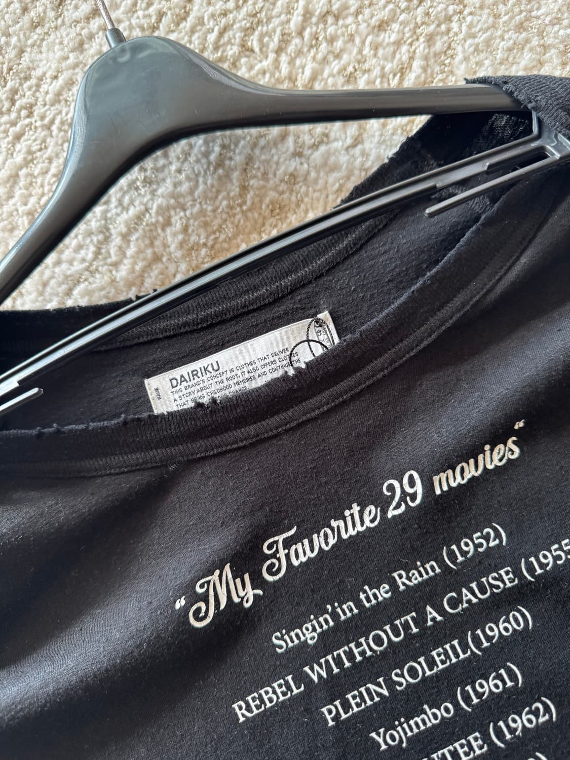 Dairiku 다리쿠 마이페이브릿 무비 디스 롱슬리브 상품이미지3