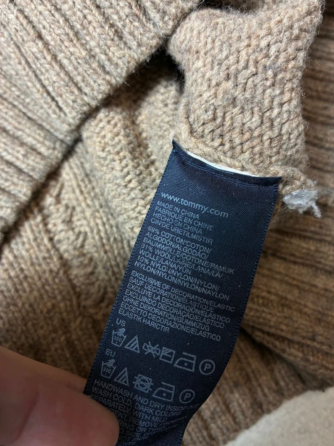 타미힐피거 00's 꽈배기 패턴 니트 PN7861 상품이미지7