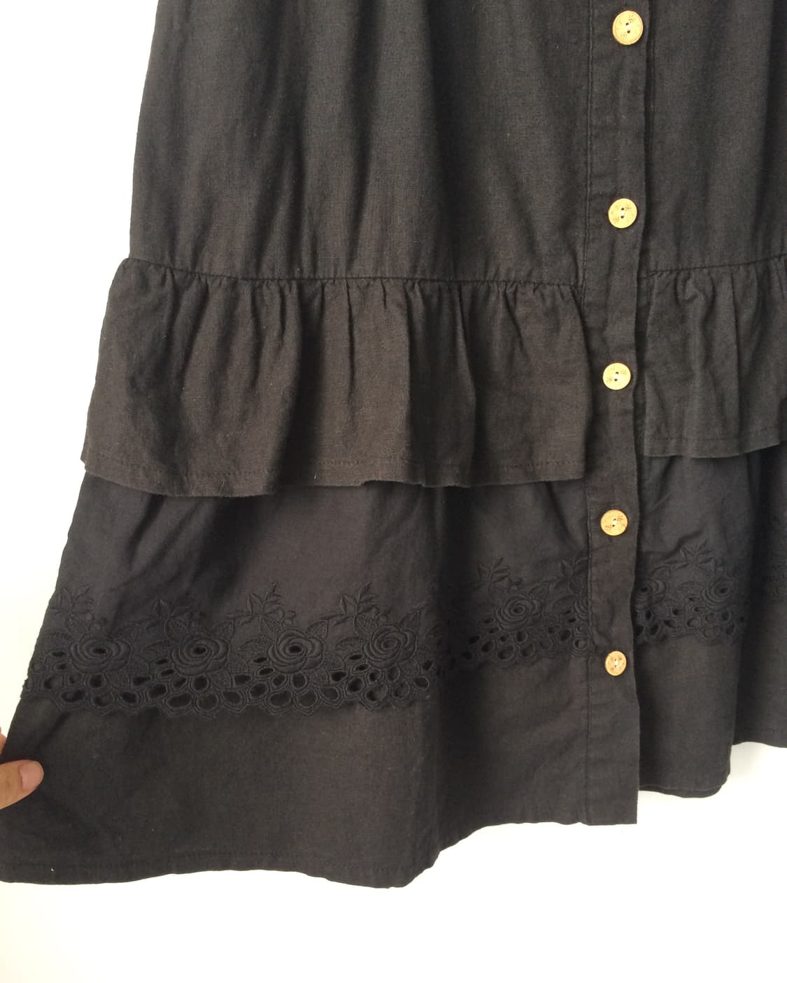 Punching point layer midi skirt 상품이미지3