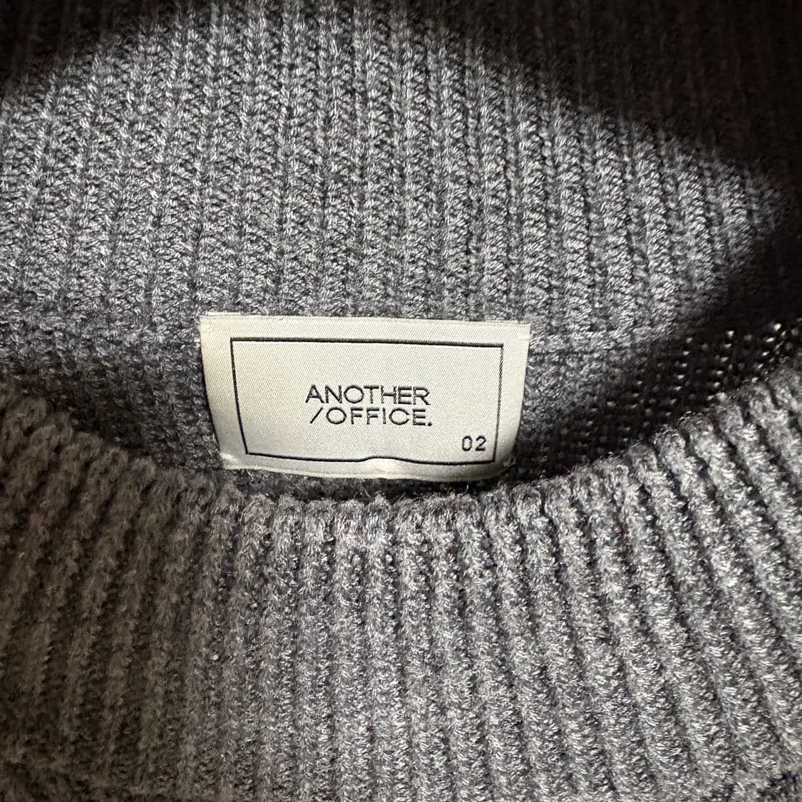 어나더오피스 피셔맨 모크넥 니트 / 그레이, 2(100) 상품이미지5
