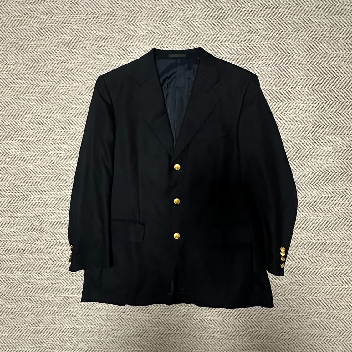 BURBERRY gold button blazer navy 상품이미지1