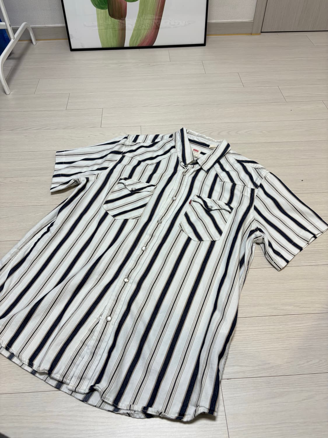 리바이스 웨스턴 셔츠 숏슬리브 L 상품이미지2