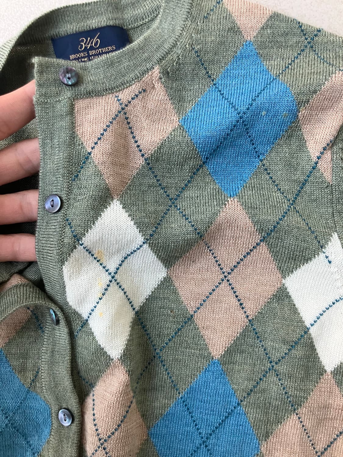 brooks brothers 아가일 니트 라운드 가디건 상품이미지6