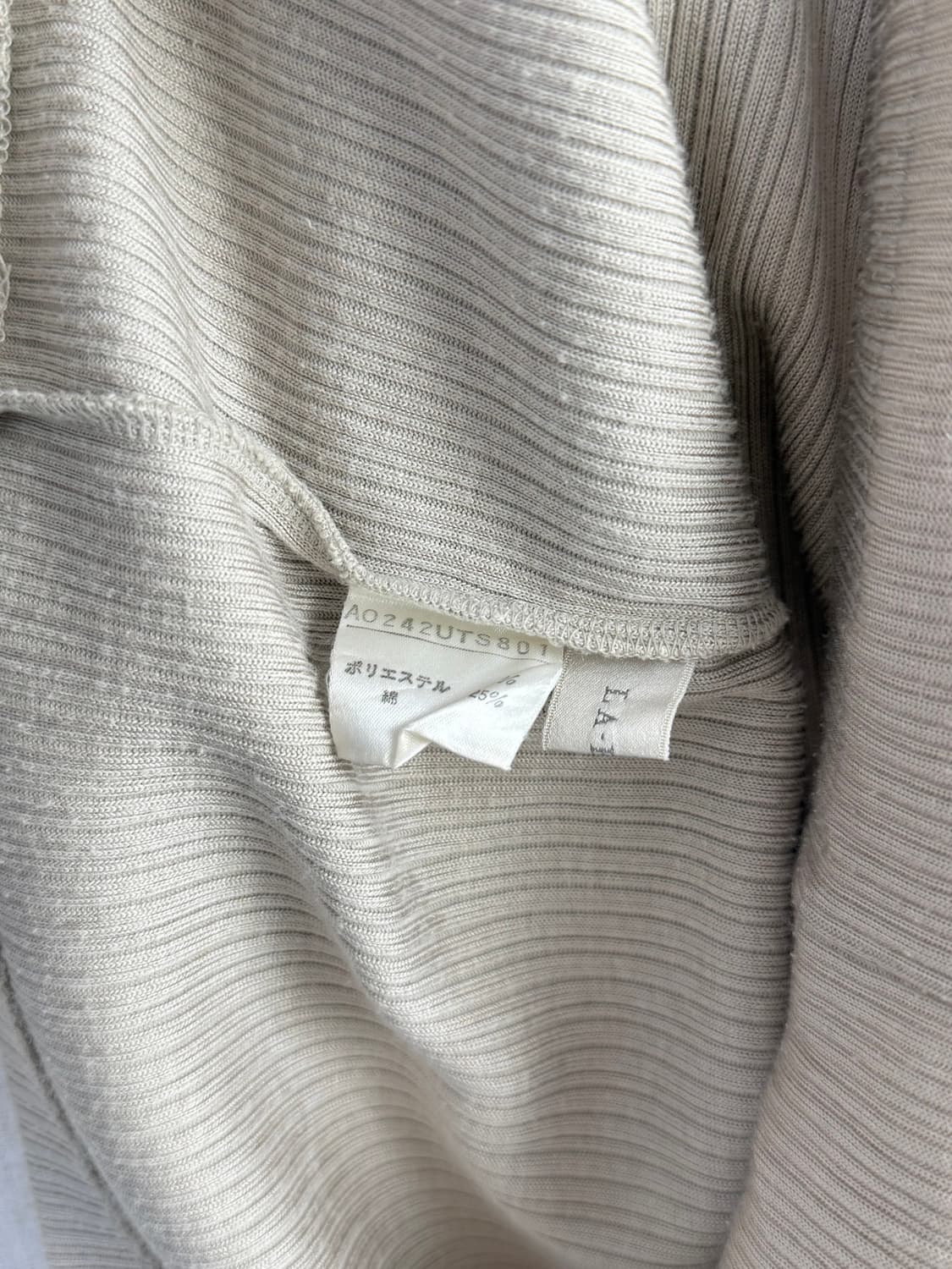 LA-BREA 스퀘어넥 골지 니트 반팔탑 상품이미지9