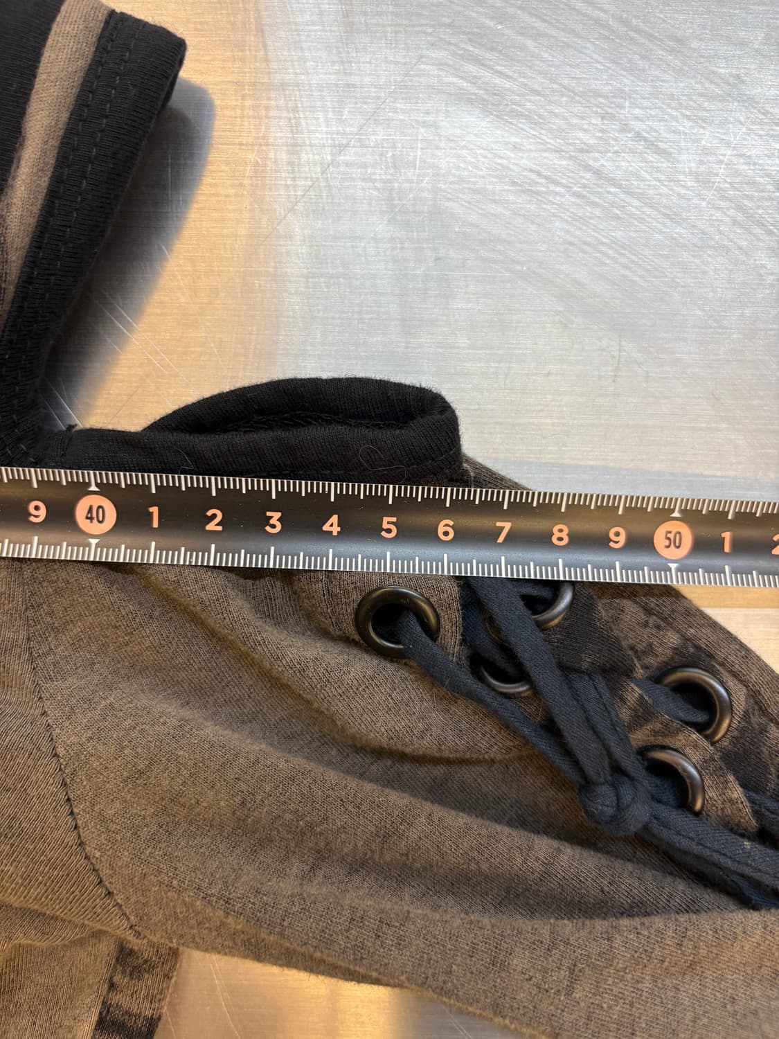 셀비지 레이스업 슬리브리스 후드 베스트 상품이미지6